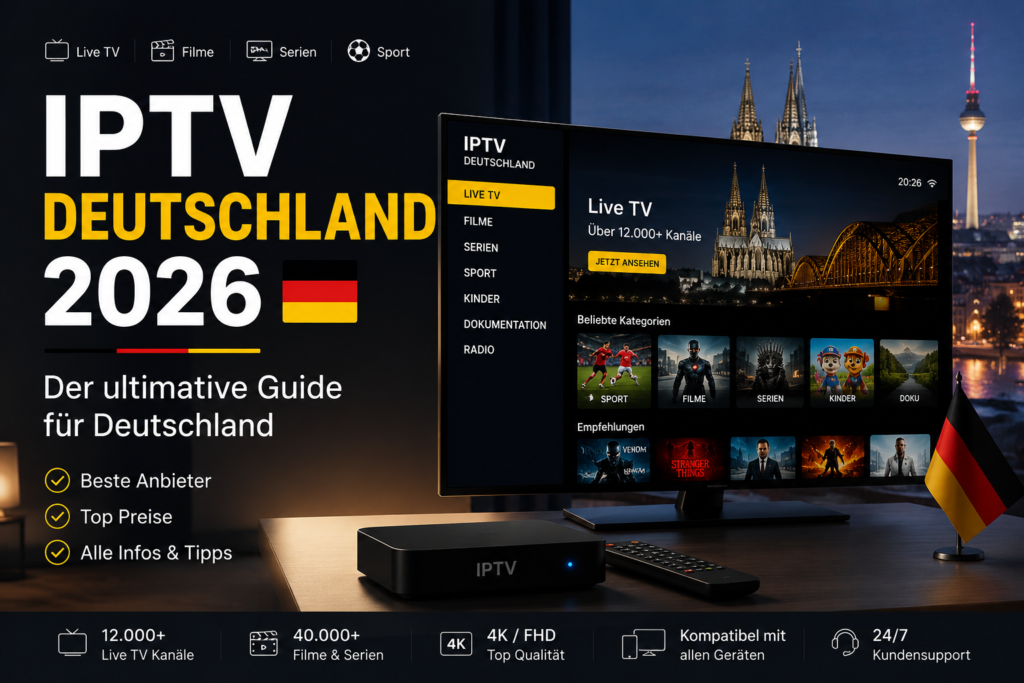 IPTV Deutschland 2026 – Guide zu IPTV, Live-TV, Filmen und Serien