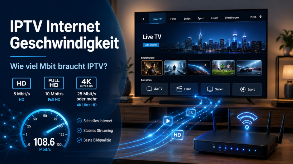 IPTV Internet Geschwindigkeit – Wie viel Mbit braucht IPTV für HD, Full HD und 4K